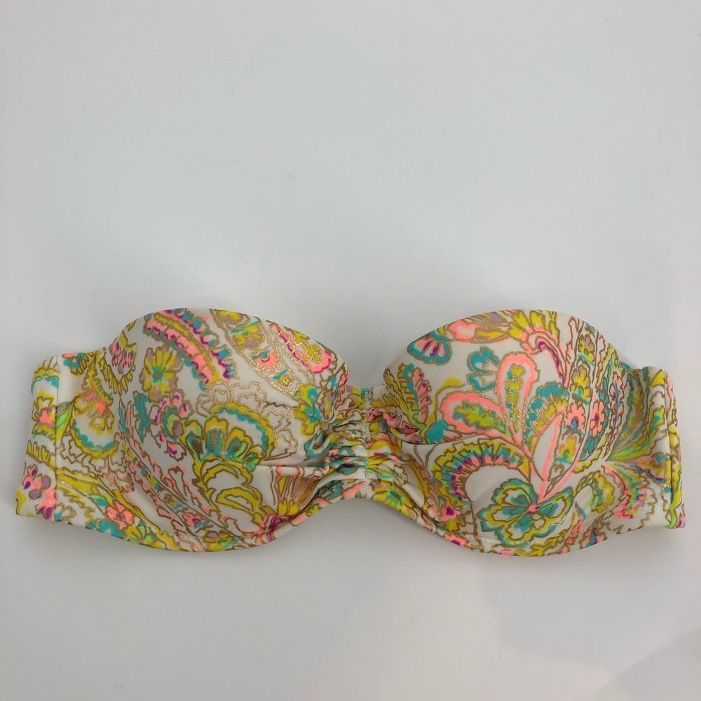 VICTORIA’S SECRET Paisley Bandeau Bikini Top 32B